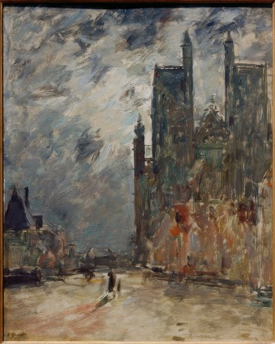 Stiftskirche von Abbeville bei Nacht von Eugene Louis Boudin