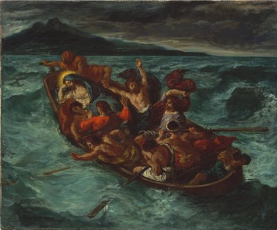 Christus schläft während des Sturms von Ferdinand Victor Eugene Delacroix