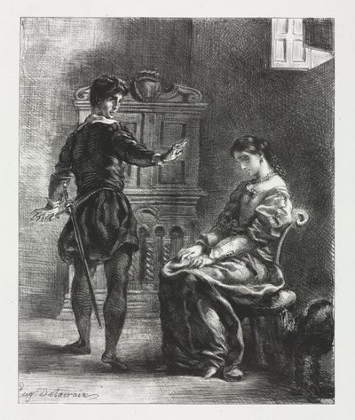 Hamlet: Hamlet und Ophelia von Eugène Delacroix