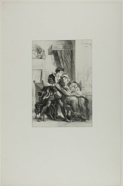 Hamlet und die Königin von Eugène Delacroix