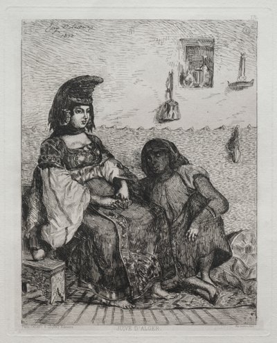 Jüdische Frau aus Algier von Eugène Delacroix