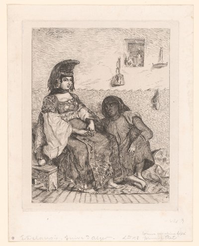 Jüdische Frau aus Algier von Eugène Delacroix