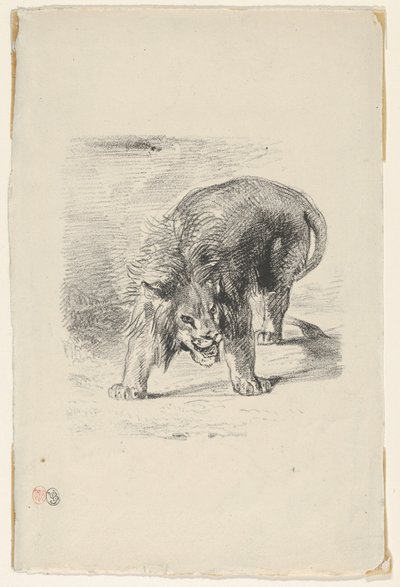 Stehender Löwe, 1833 von Eugène Delacroix