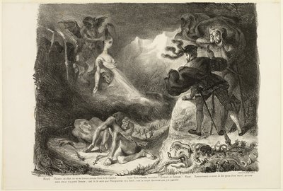 Marguerites Geist erscheint Faust, aus Faust von Eugène Delacroix