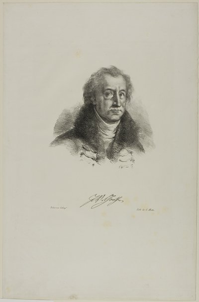 Porträt von Goethe, aus Faust von Eugène Delacroix
