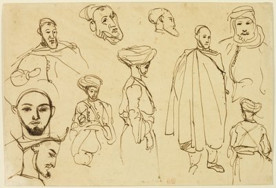 Skizzen von algerischen Männern von Eugène Delacroix