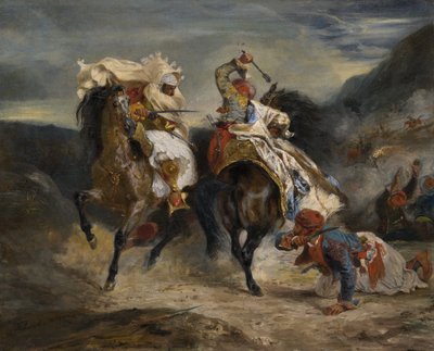 Der Kampf des Giaour und Hassan von Eugène Delacroix