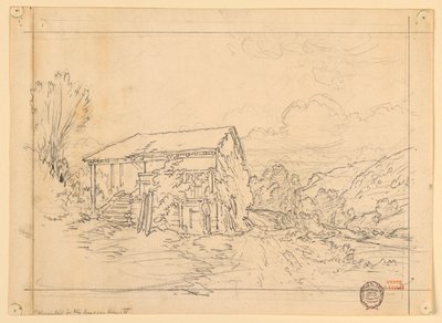 Ein Bauernhaus in einem Tal von Eugène Edouard Soulès