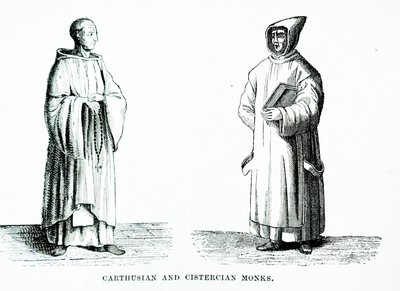 Ein Kartäuser- und ein Zisterziensermönch von European School