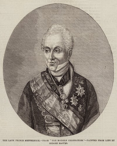 Der verstorbene Prinz Metternich (Stich) von European School