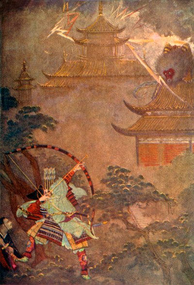 Yorimasa tötet den Vampir, 1912 von Evelyn Paul