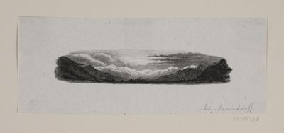 Vignet. Schneebedeckte Berge von F. Hendriksen