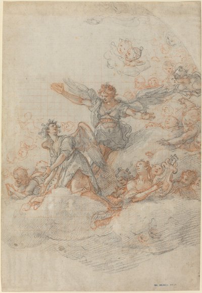 Engel und Putti in den Wolken von Federico Zuccaro