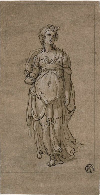 Stehende weibliche allegorische Figur von Federico Zuccaro