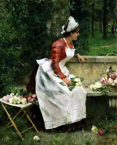Blumen sammeln von Federigo Andreotti