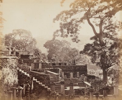 Japanischer Tempelfriedhof, Shuntoji, Nagasaki von Felice A. Beato