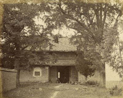 Gebäude und Kamera, China von Felice Beato