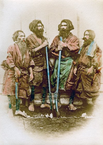 Gruppe von Ainu-Leuten, Japan, 1882 von Felice Beato