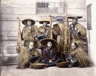 Japanischer Yakonin in Zeremonialkleidung, ca. 1868 von Felice Beato