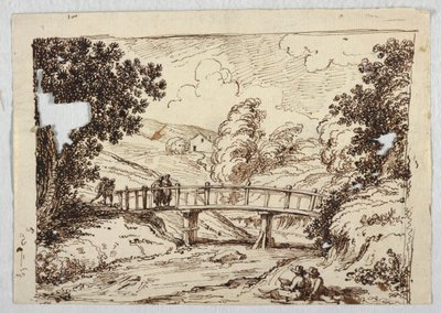 Landschaft mit Brücke von Felice Giani