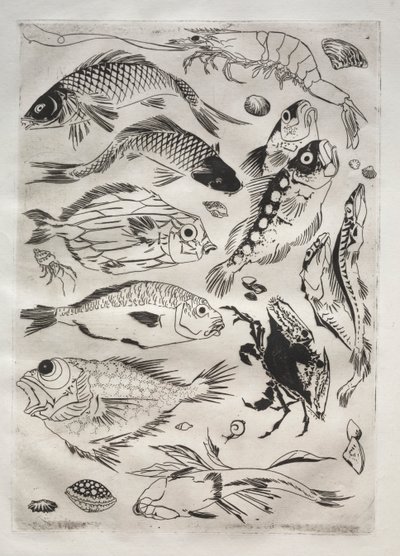 Tafelservice (Rousseau-Service): Fisch (Nr. 24) von Felix Bracquemond