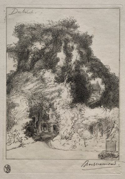 Der Garten des Gasthofs in Dulwich von Felix Bracquemond
