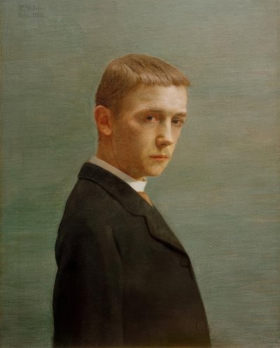 Selbstporträt im Alter von zwanzig Jahren von Felix Edouard Vallotton