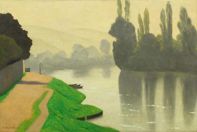 Morgennebel bei Andelys, 1917 von Felix Edouard Vallotton