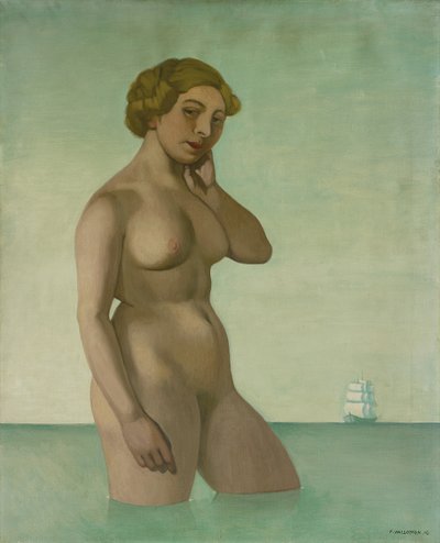 Nackte mit einer Fregatte, 1916 von Felix Edouard Vallotton