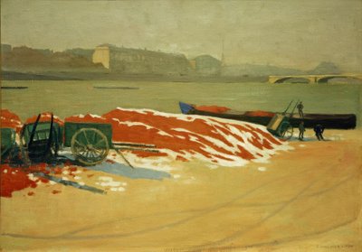 Quai de Seine am roten Sand von Felix Edouard Vallotton