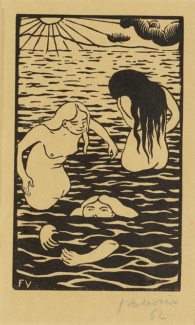 Drei Badende, 1894 von Felix Edouard Vallotton