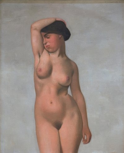 Weiblicher Akt mit erhobenem Arm von Felix Edouard Vallotton