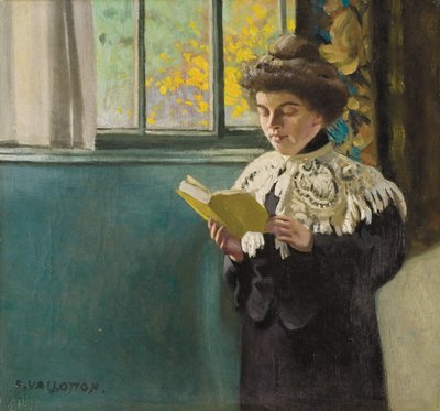 Frau, die am Fenster liest, um 1904 von Felix Edouard Vallotton