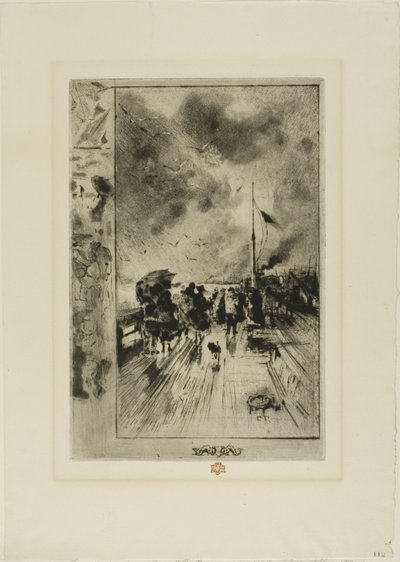 Ein Steg in England von Felix Hilaire Buhot