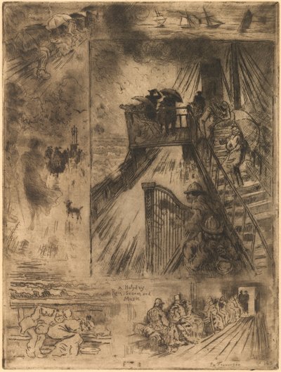 Die Überfahrt, 1879-1885 von Felix Hilaire Buhot