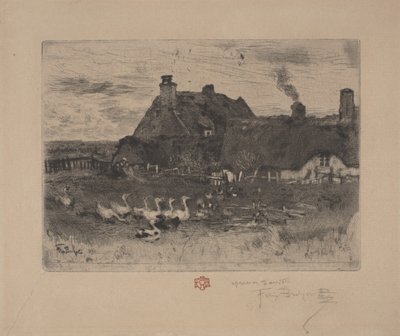 Les Petites Chaumières, 1878 von Felix Hilaire Buhot