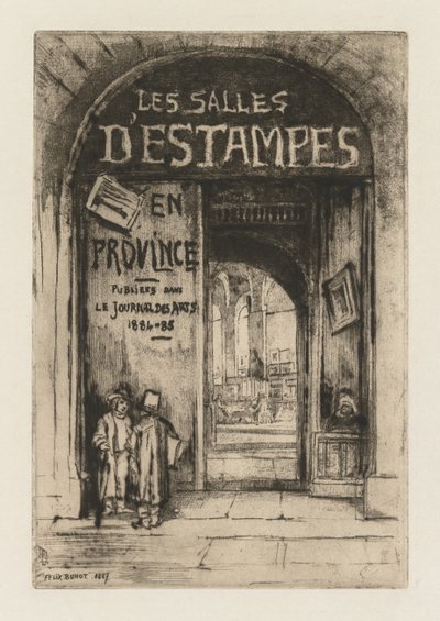Die Drucksäle in der Provinz von Felix Hilaire Buhot