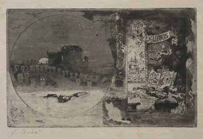 Die Burg der Eulen, 1887 von Felix Hilaire Buhot