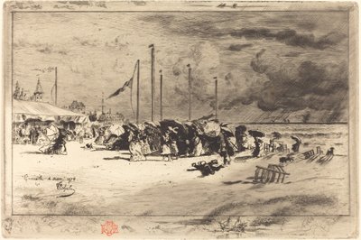 Ein Korn in Trouville (Sturm in Trouville) von Felix Hilaire Buhot