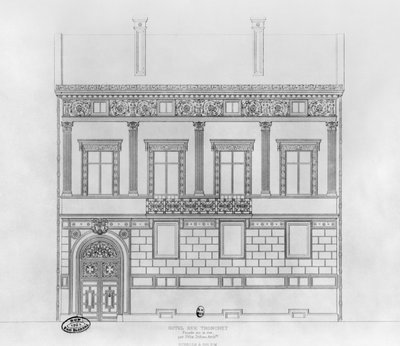 Hotel de Pourtales, Fassade, 1850 von Felix Louis Jacques Duban