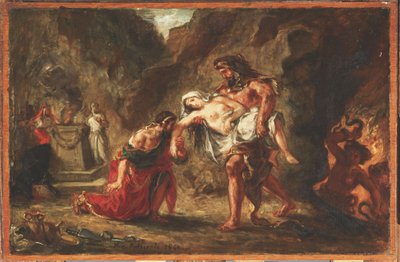 Herkules und Alkestis von Ferdinand Victor Eugene Delacroix
