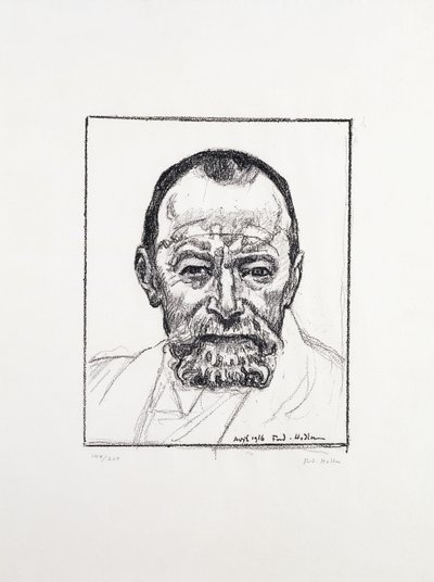 Selbstporträt, um 1916-8 von Ferdinand Hodler