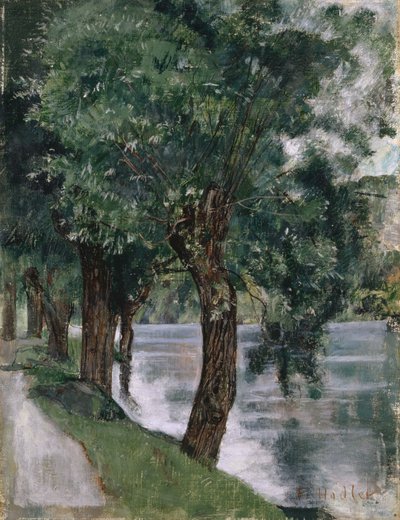 Weidenbäume an der Rhone, ca. 1885 von Ferdinand Hodler