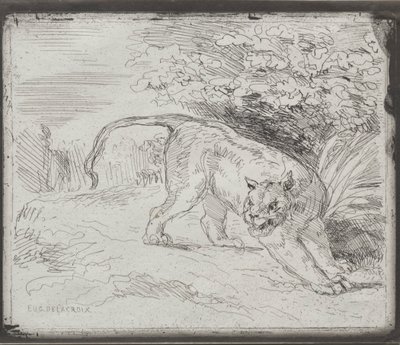 Ein gefangener Tiger, 1854 von Ferdinand Victor Eugene Delacroix