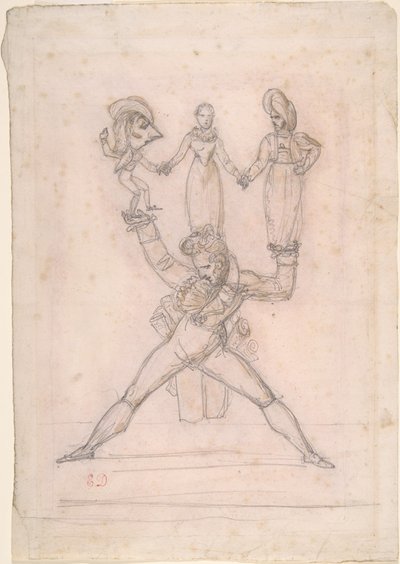 Italienisches Theater von Ferdinand Victor Eugene Delacroix