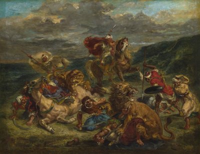 Löwenjagd, 1860-61 von Ferdinand Victor Eugene Delacroix