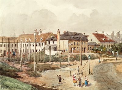 Vorstädtischer Bauplatz von Ferdinand Weckbrodt