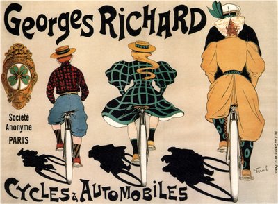 Fahrräder und Autos Georges Richard, 1896 von Fernand Fernel