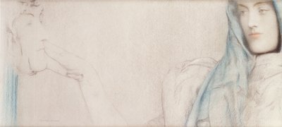 Studie für Das Geheimnis, um 1902 von Fernand Khnopff