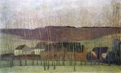 Landschaft mit Gebäuden, 1898 von Fernand Maglin